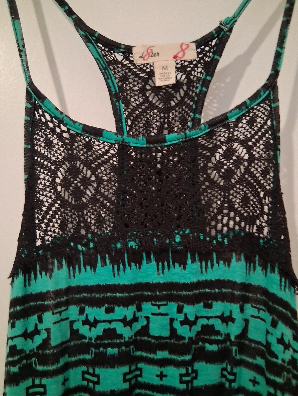 L8ter Women’s Black & Teal Maxi Dress